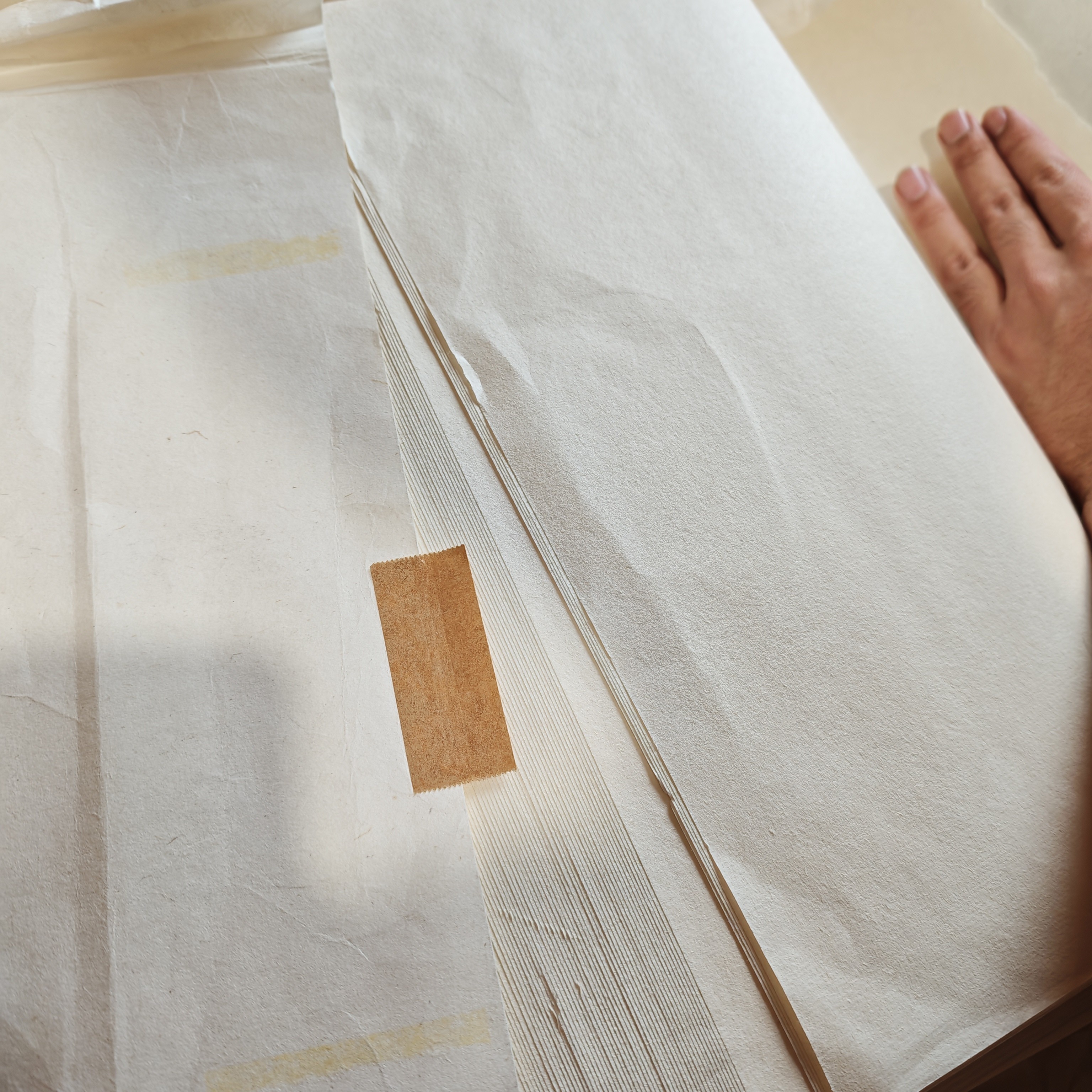 100张九十年代机器半切口粮纸35*138cm