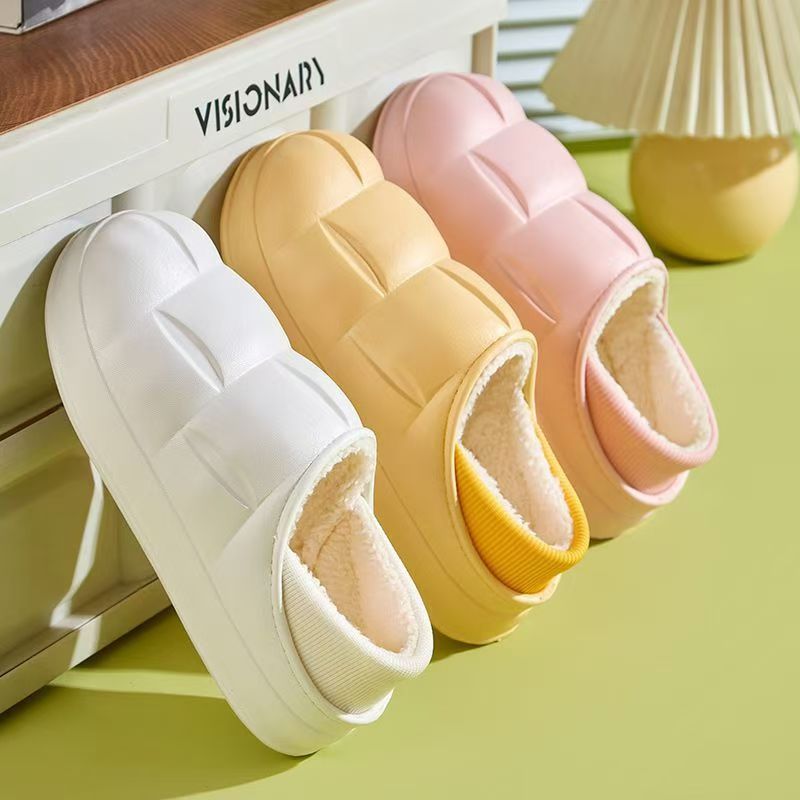 秋冬季新款女式包跟棉拖保暖棉拖eva防水情侣拖鞋居家棉拖鞋