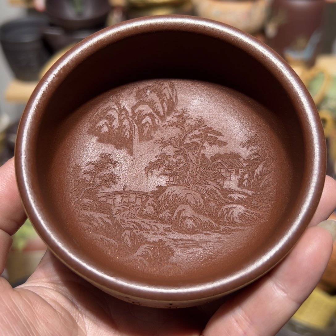 紫砂茶杯密***丁宜兴紫砂主人杯