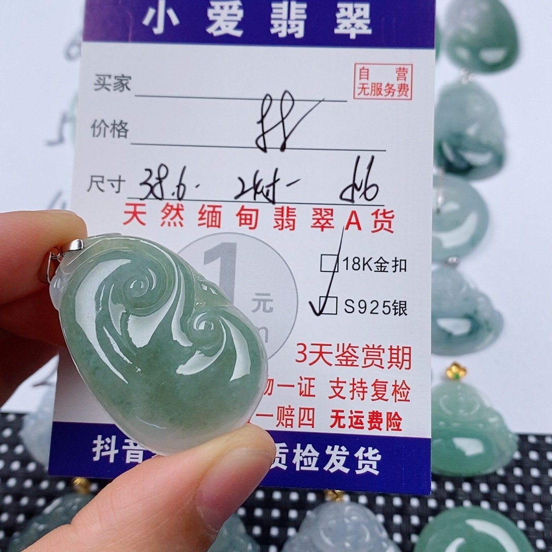 翡翠未镶嵌颈饰挂件