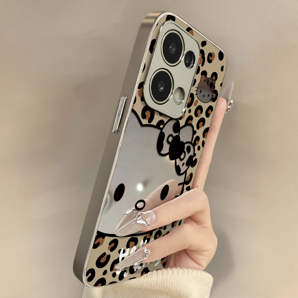 豹纹kt适用OPPOReno15手机壳reno14Pro全包硅胶高级findx9pro防摔