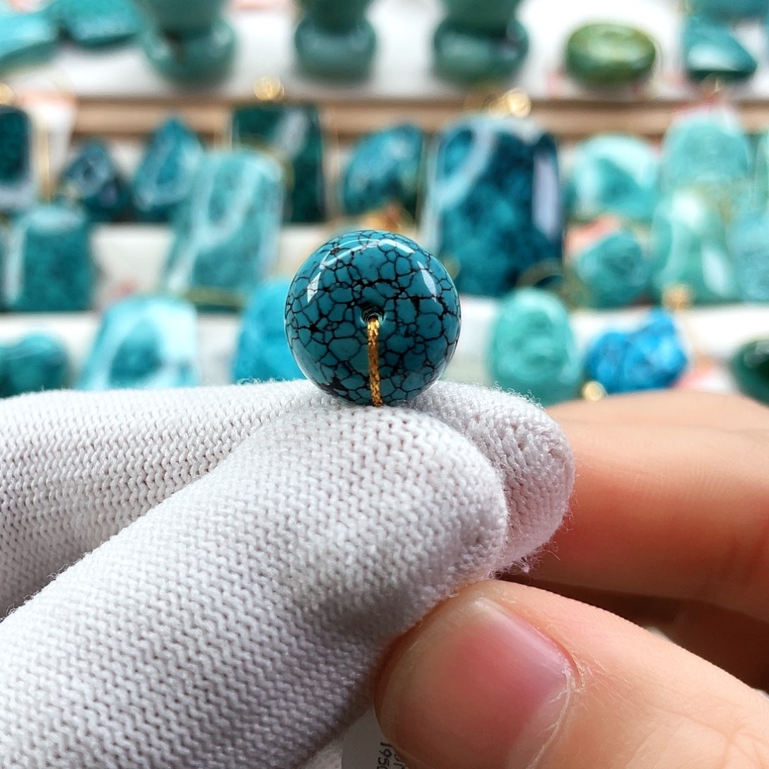 绿松石未镶嵌车挂直径14