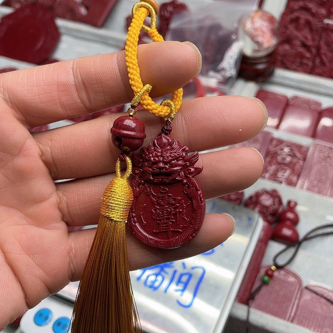 天然辰砂紫金砂雨渐耳包挂