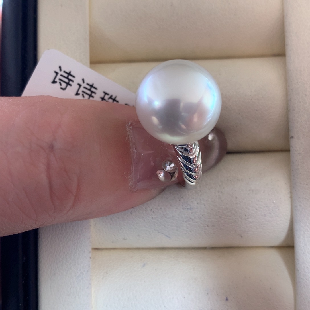 海水珍珠戒指18K金镶嵌