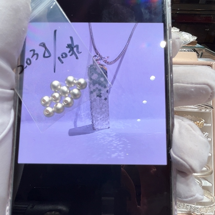 无吊坠足银10颗古法珠+四方来财吊坠