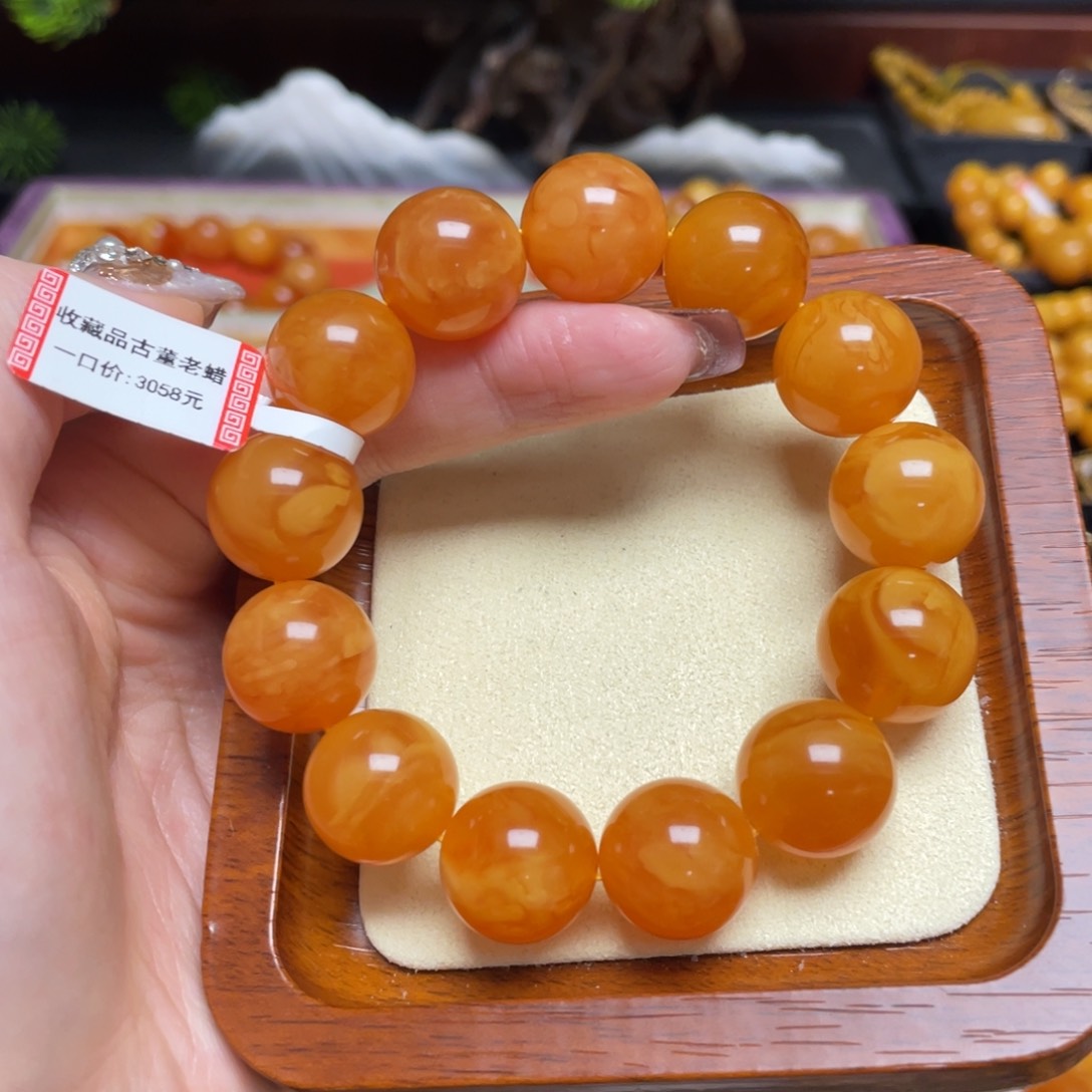 蜜蜡手链未镶嵌手串