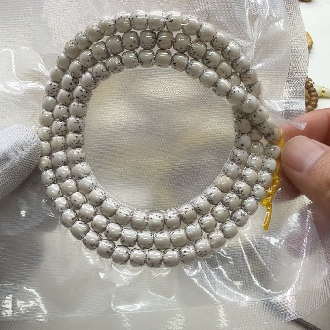 星月菩提吊坠25梵天白星月半壁7左右108