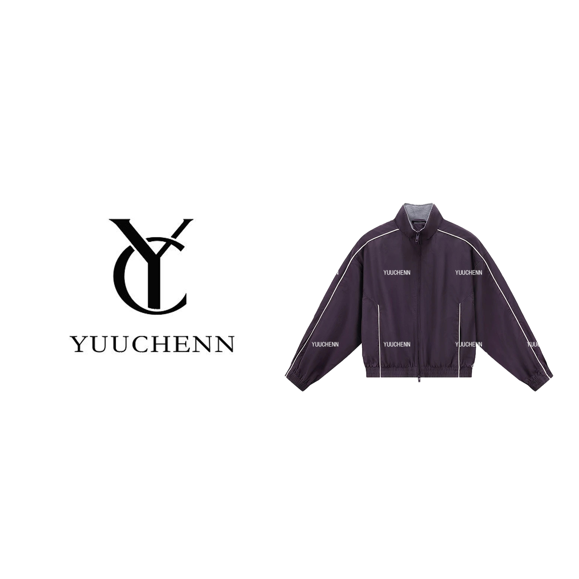 YUUCHENN 立领常规款短外套宽松型休闲时尚短款CC1C1557