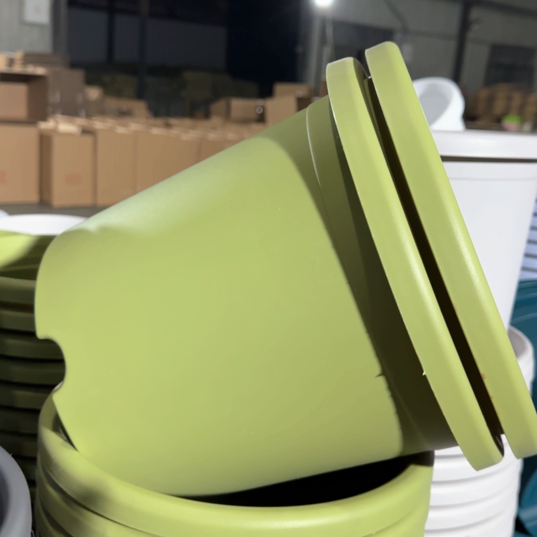 树脂四季盆5#带拖微瑕果绿6