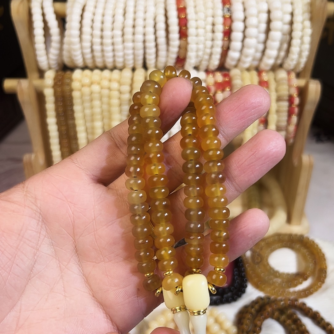 把件桃核0.9冰花羊角