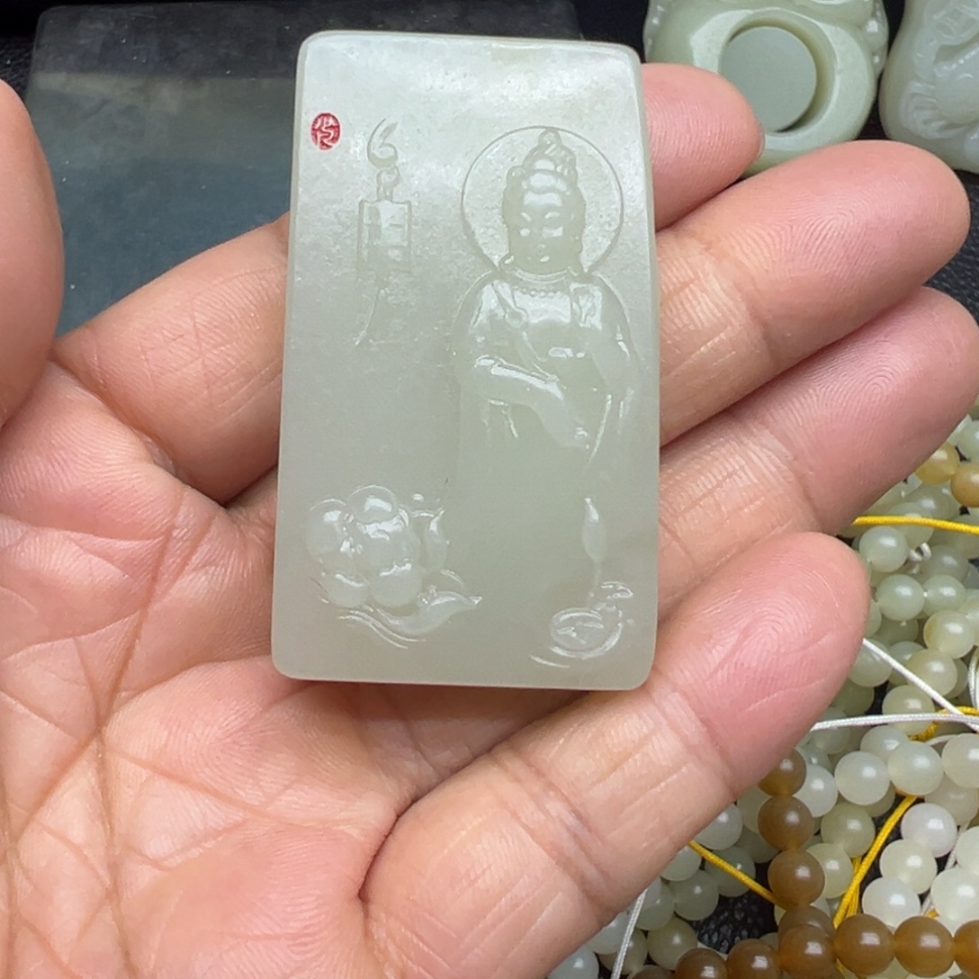 和田玉（糖玉）未镶嵌吊坠(不含链)