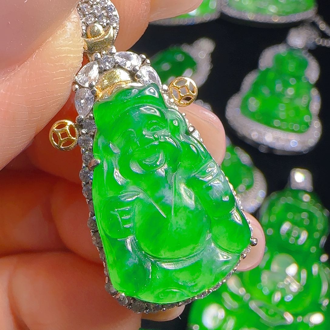 翡翠吊坠(赠链)银S925镶嵌