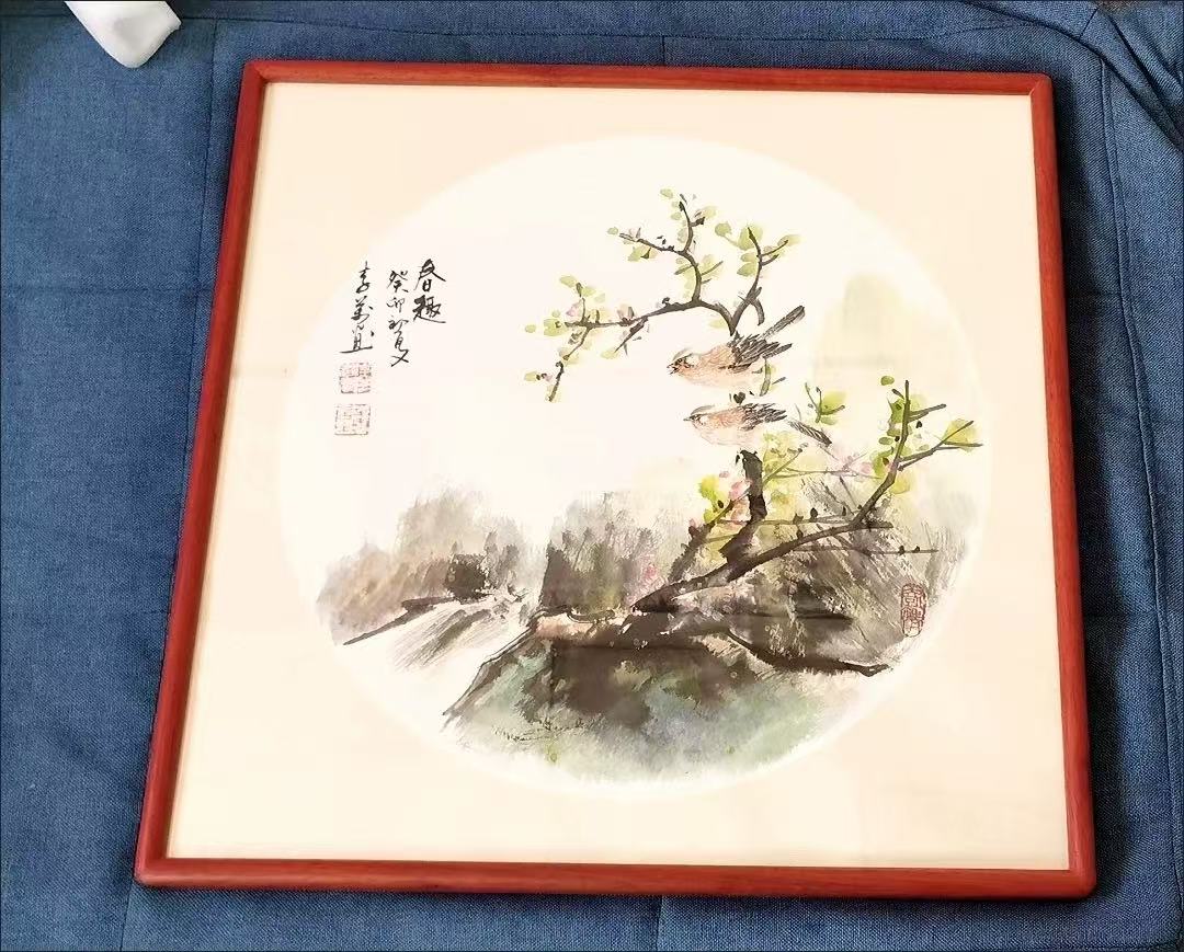  四尺斗方80*80实木进口画框裱框西式画框办公室装饰画