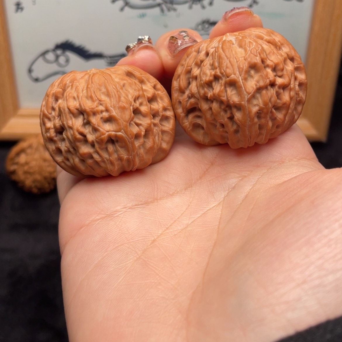 【闪购商品】文玩核桃把件38全品磨盘