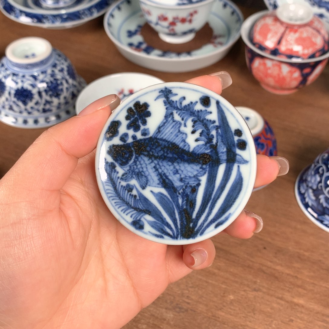 忘世不退不换 元青花 直径6.5