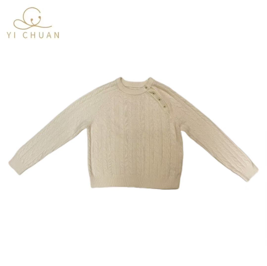 法式圆领毛针织衫高领打底衫秋冬长袖设计师百搭针织针织衫休闲风