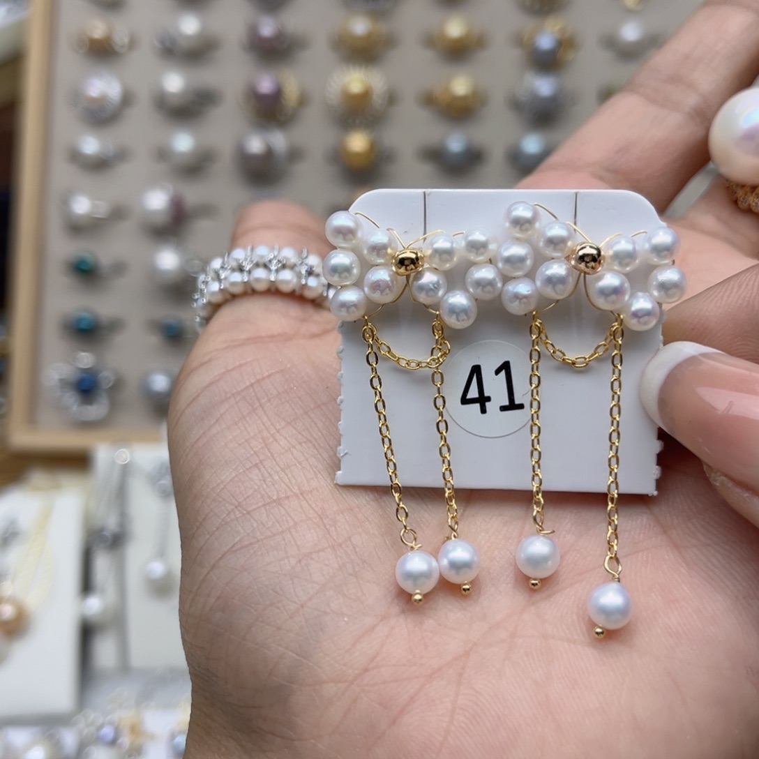 小***星淡水珍珠合金戒指