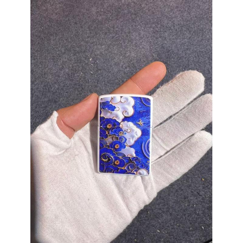 双面彩印【蓝云朵】高档礼品煤油打火机