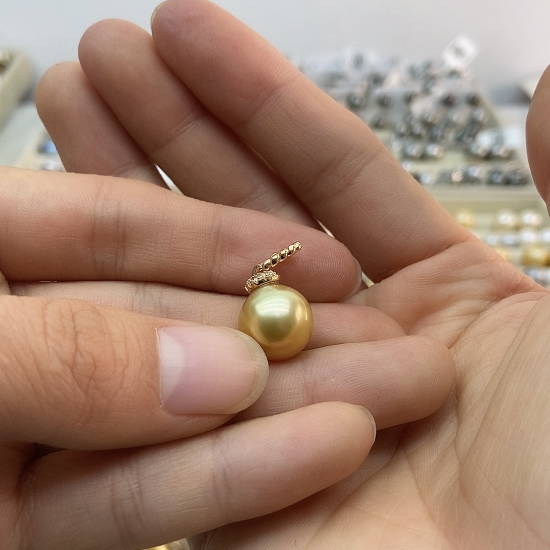 吊坠(不含链)海水珍珠银S925镶嵌