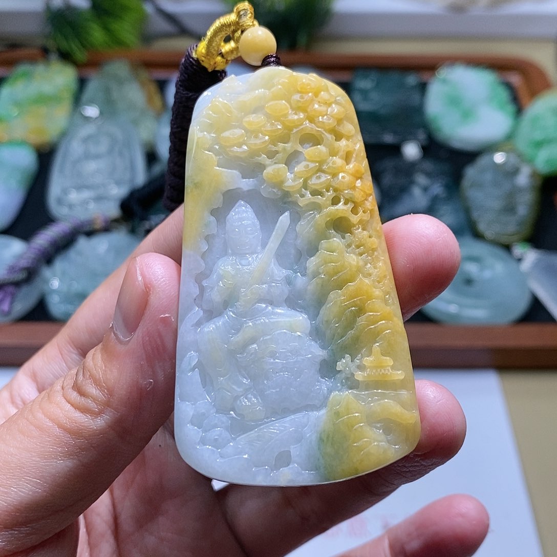 【闪购商品】翡翠颈饰未镶嵌文殊