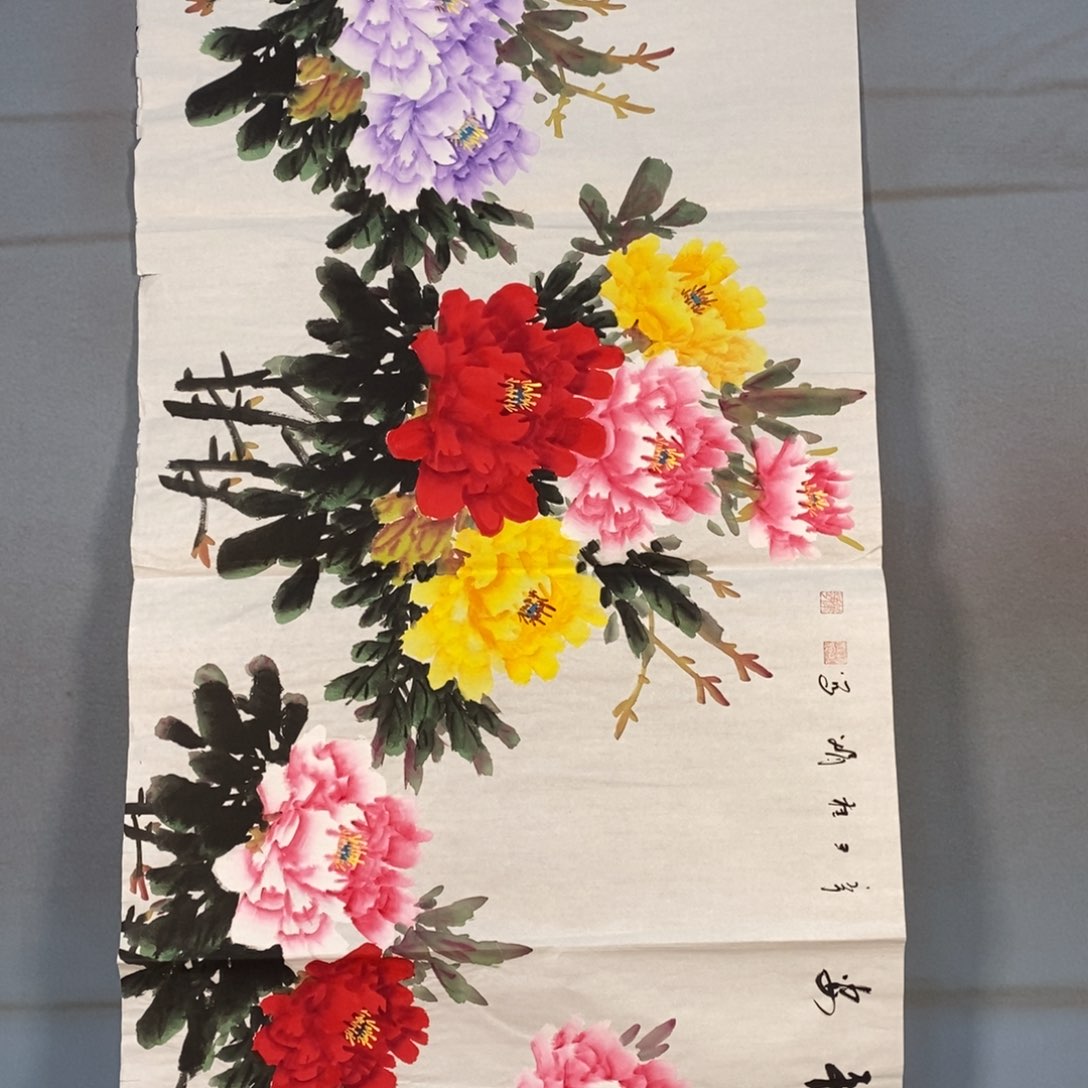 国画171牡丹花盛开的时候