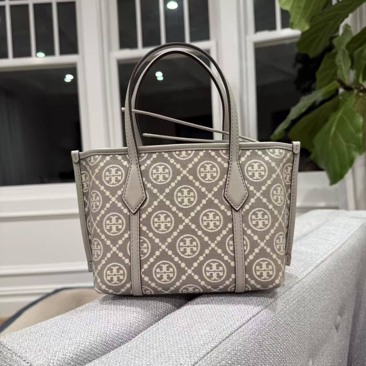 ToryBurch汤丽柏琦 预售灰色T Monogram迷你perry托特 178179-020