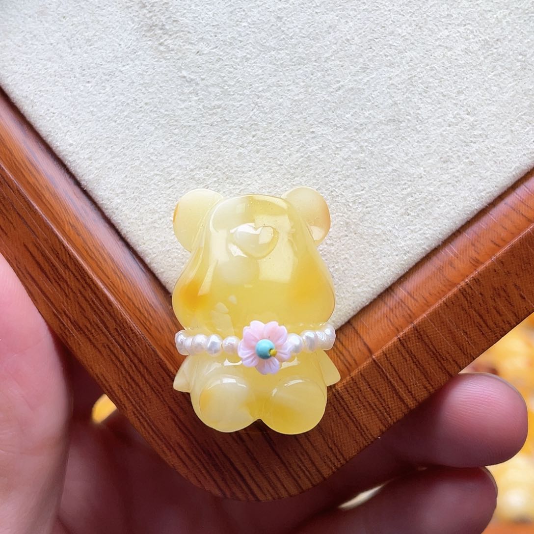 琥珀裸石未镶嵌蜜蜡