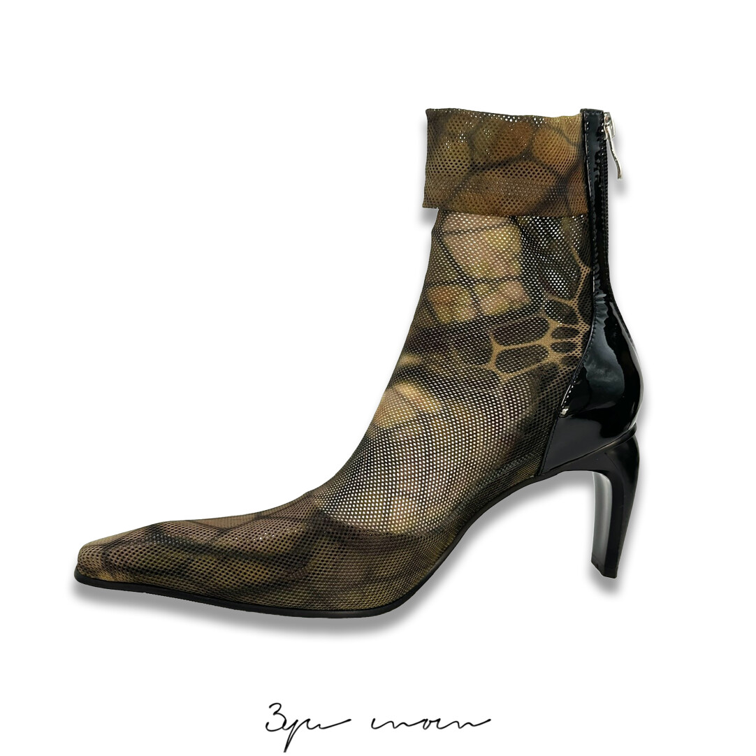 （21）山芋妈妈独家售完无补时装弹力袜靴网纱靴辣妹涩谷时尚高跟鞋