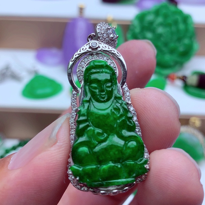 翡翠未镶嵌吊坠(不含链)