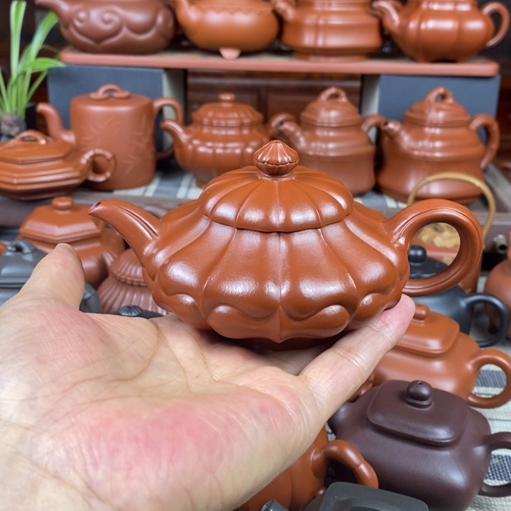 茶壶紫砂合菱220cc原矿赵庄朱泥特价