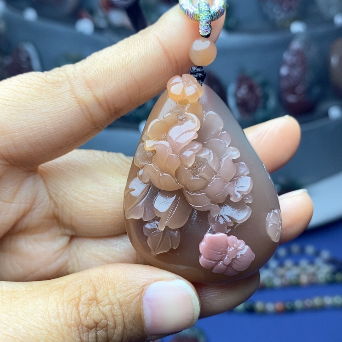 玛瑙/玉髓吊坠(不含链)未镶嵌