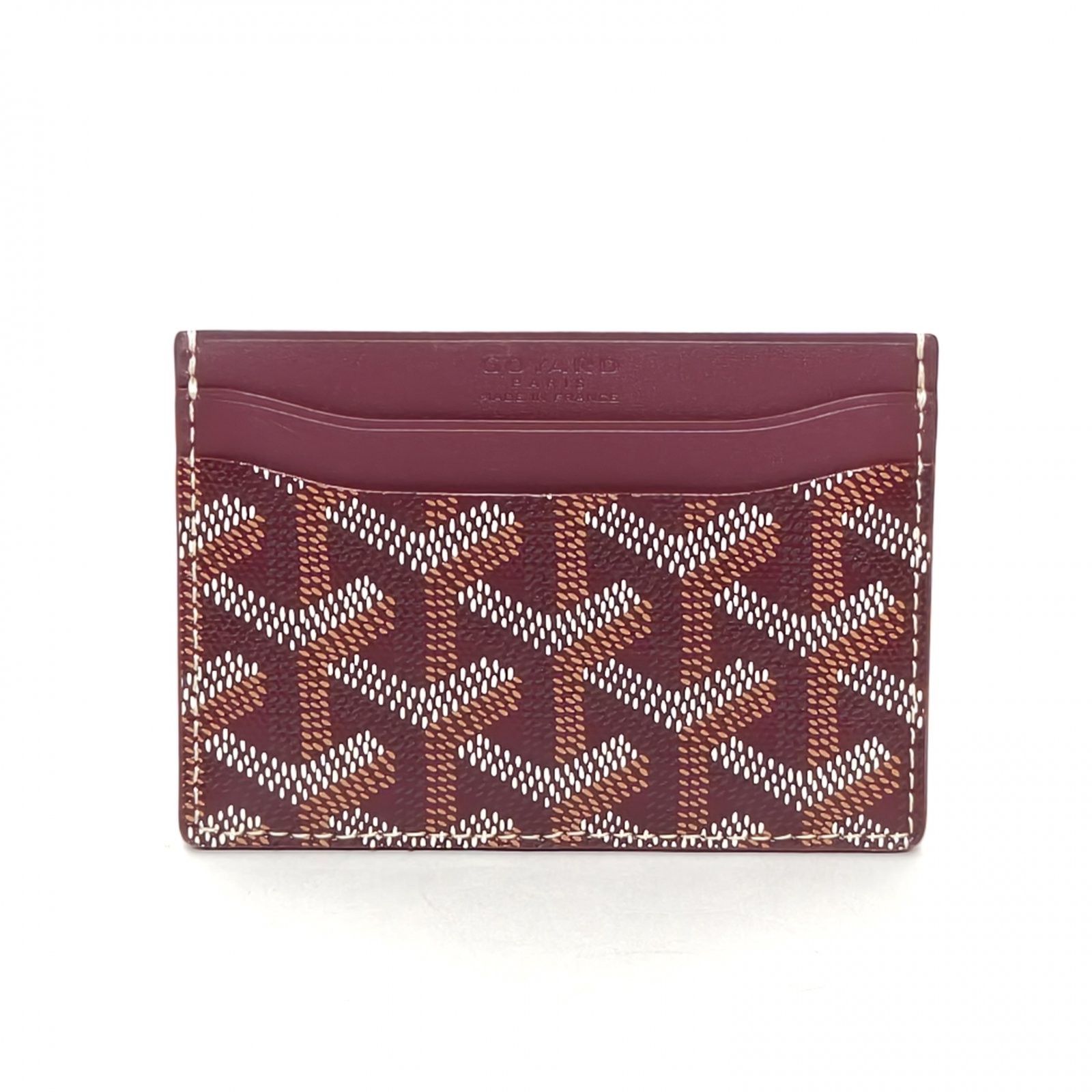 99新 Goyard 【攀攀】 酒红色 PVC 卡包