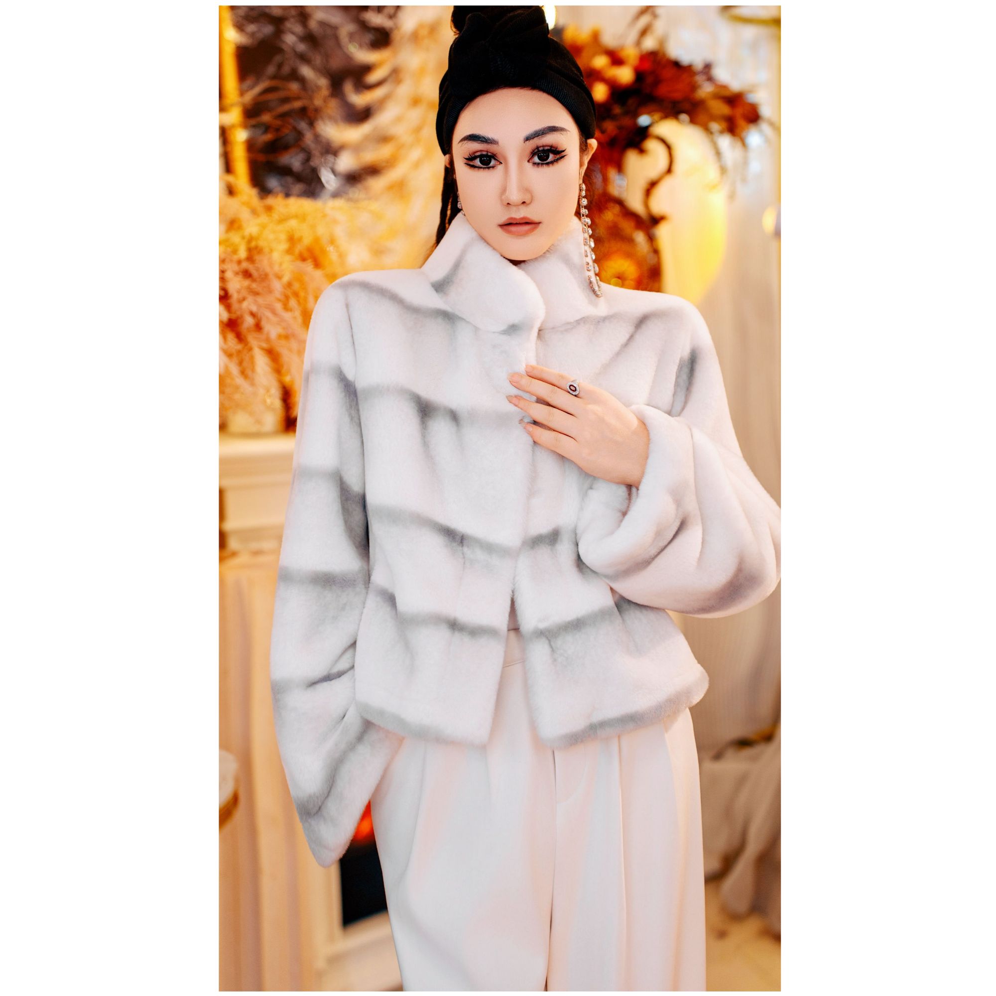 【星姐推荐】星原创高级定制【天空】设计师款冬季轻奢名媛外套