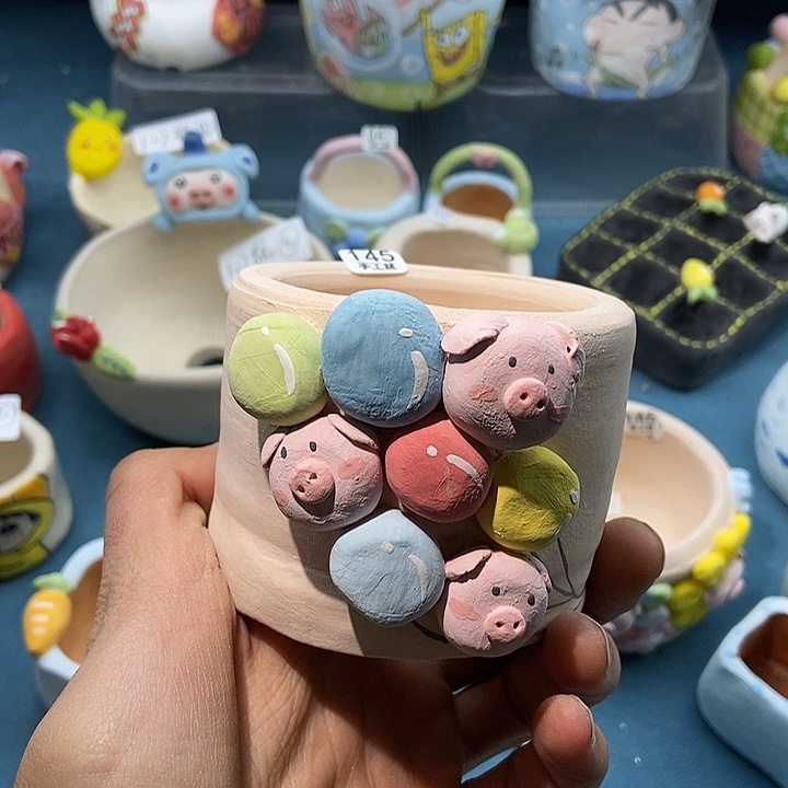 红陶145 手工盆接图定制