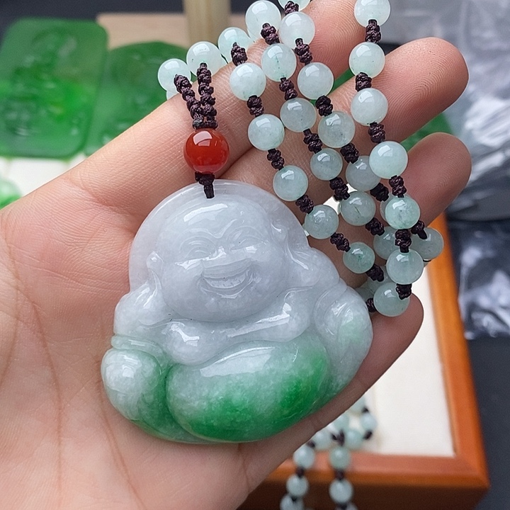 翡翠未镶嵌颈饰314手串