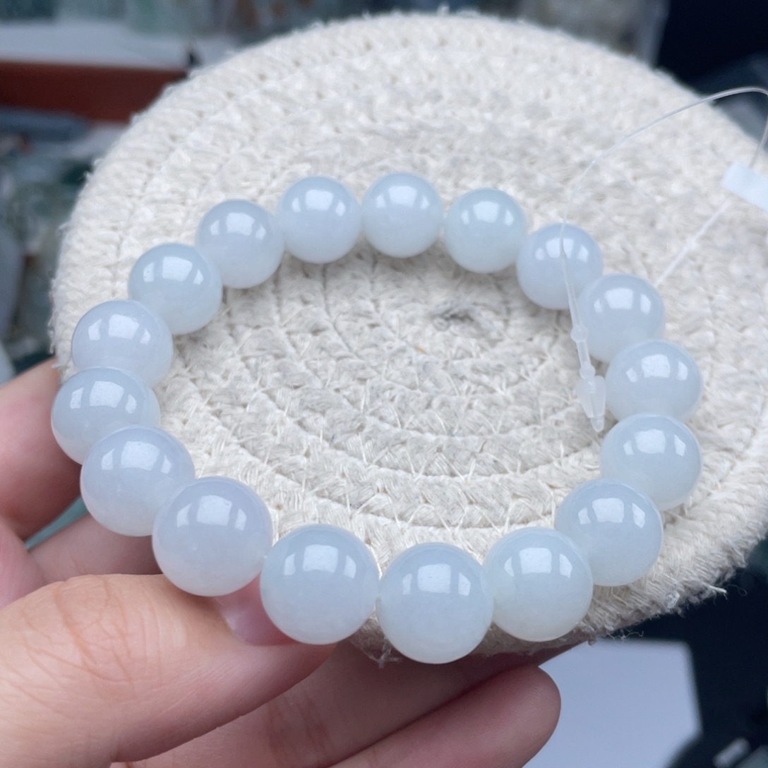 翡翠未镶嵌颈饰天然A货缅甸翡翠12.3mm