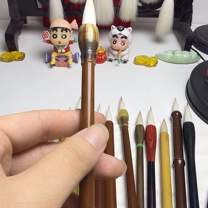 毛笔书法作品七紫三羊