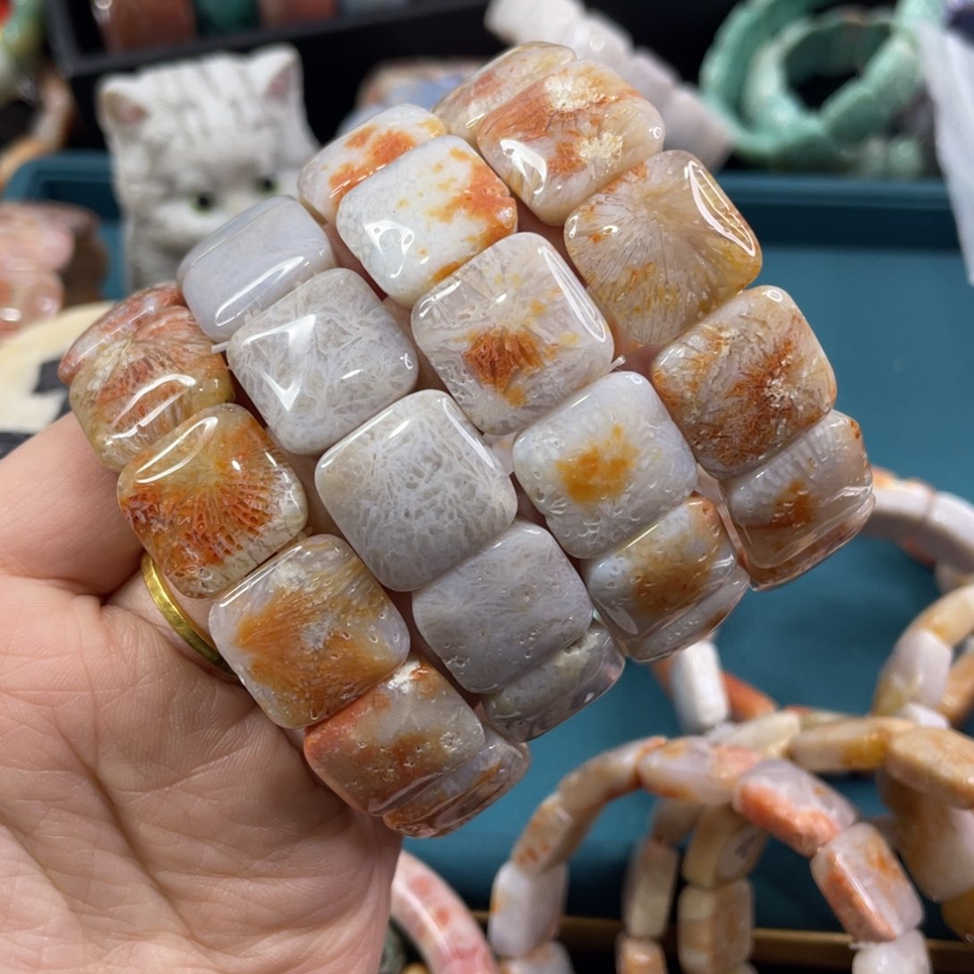 未镶嵌手镯硅化玉