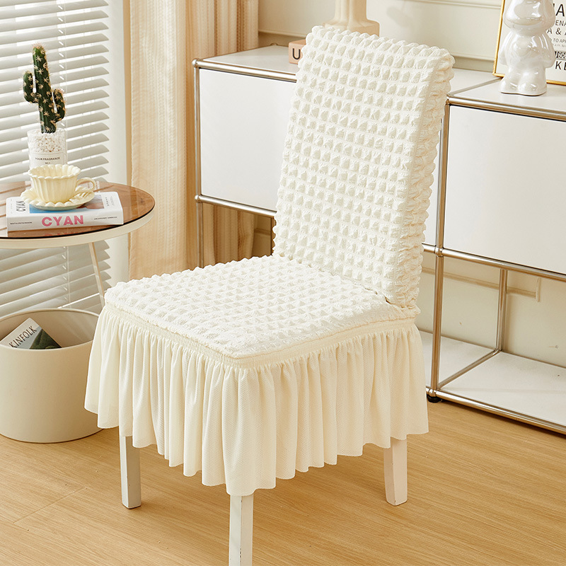 欧式高级泡泡纱全包椅子套罩四季通用酒店餐椅凳子套弹力座椅跨境