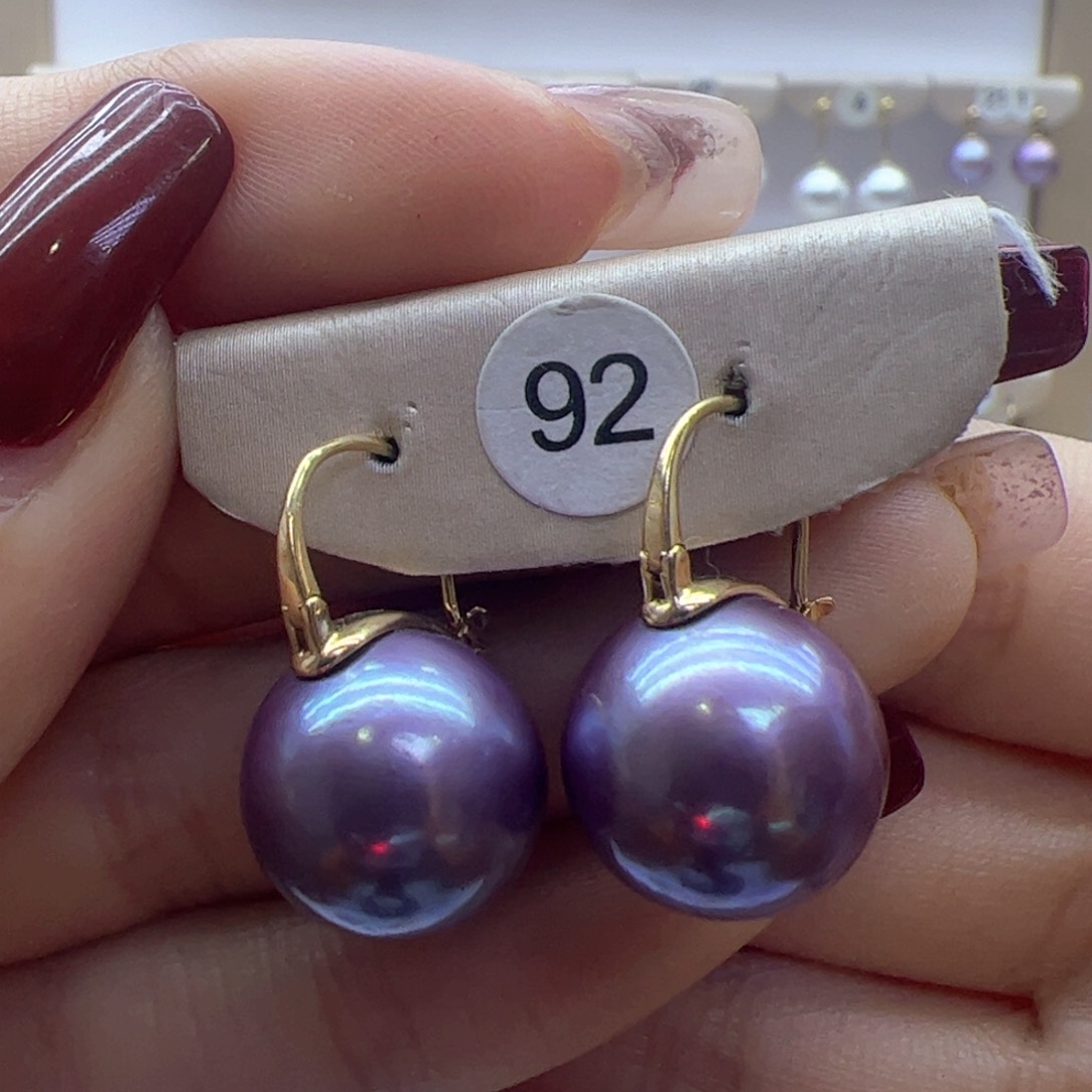 淡水珍珠耳饰18K金镶嵌