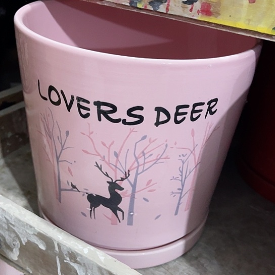 多肉绿植陶瓷花盆，有孔，花面随机