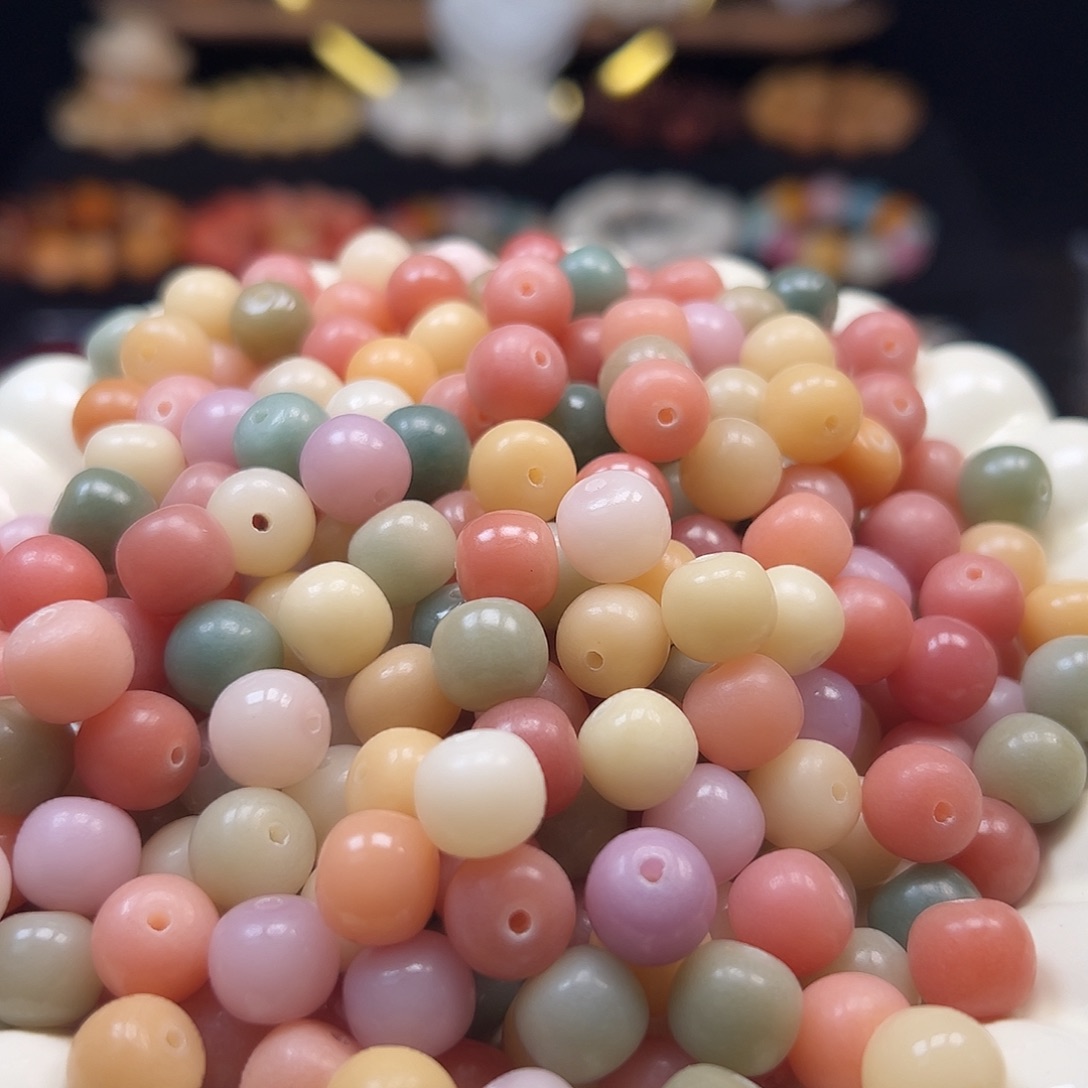 菩提根/象牙果手串卡10马卡龙桶500颗