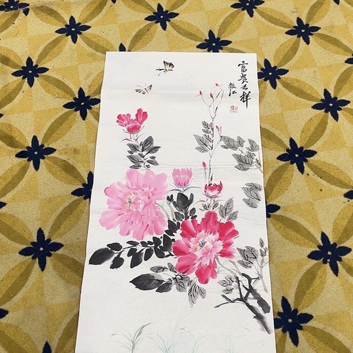 国画振江老师三尺花鸟000