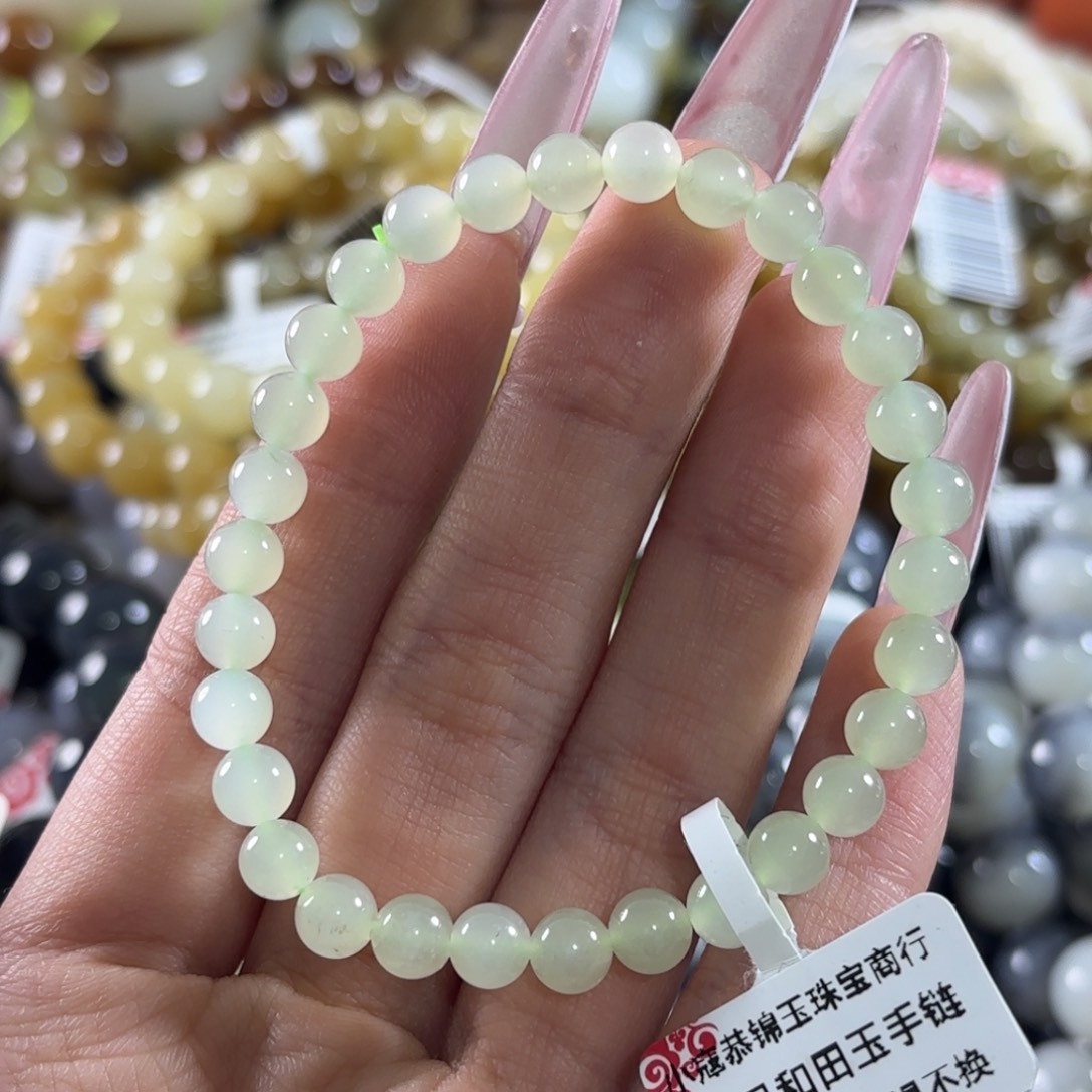 和田玉未镶嵌手链439