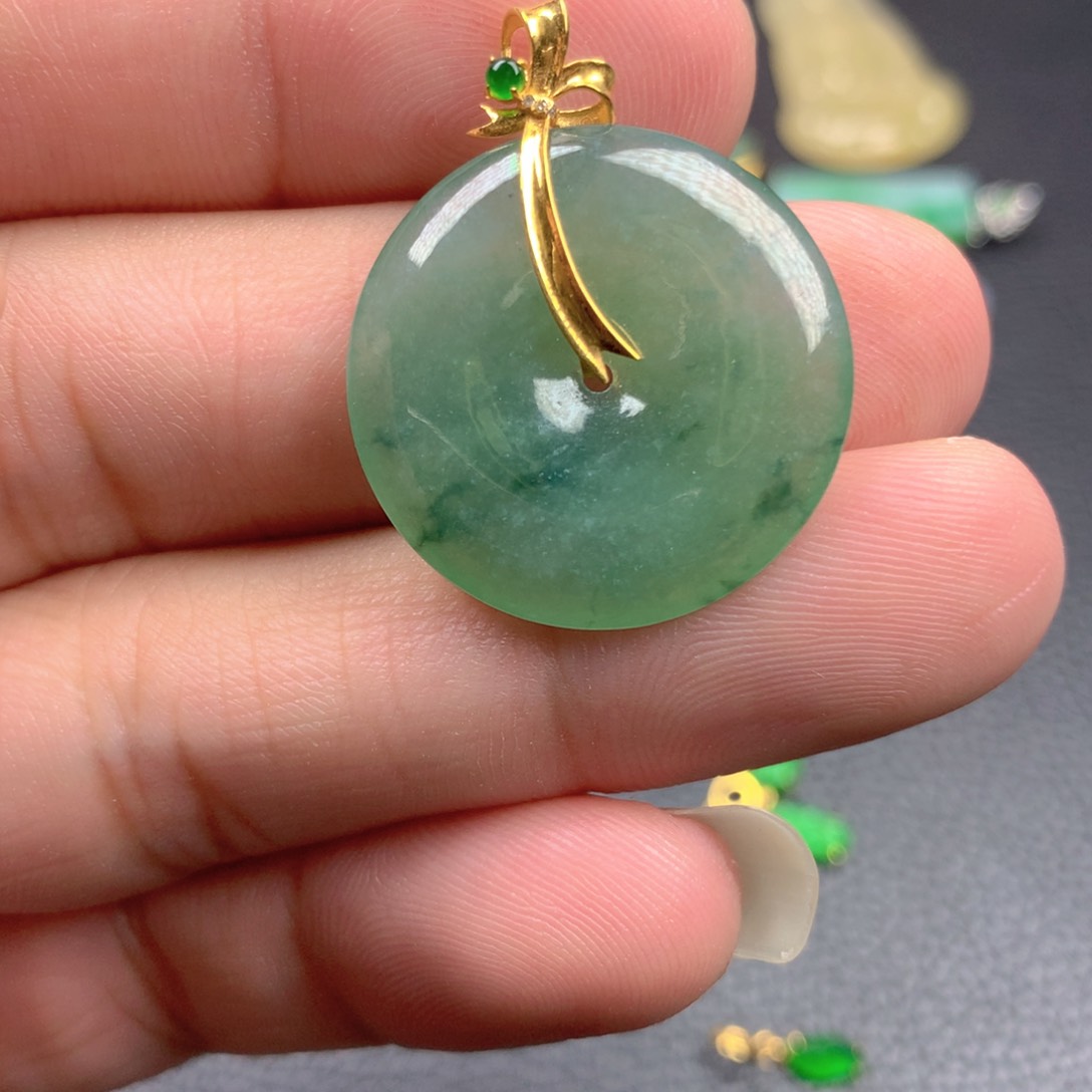 【闪购商品】翡翠18K金镶嵌颈饰W*翡翠