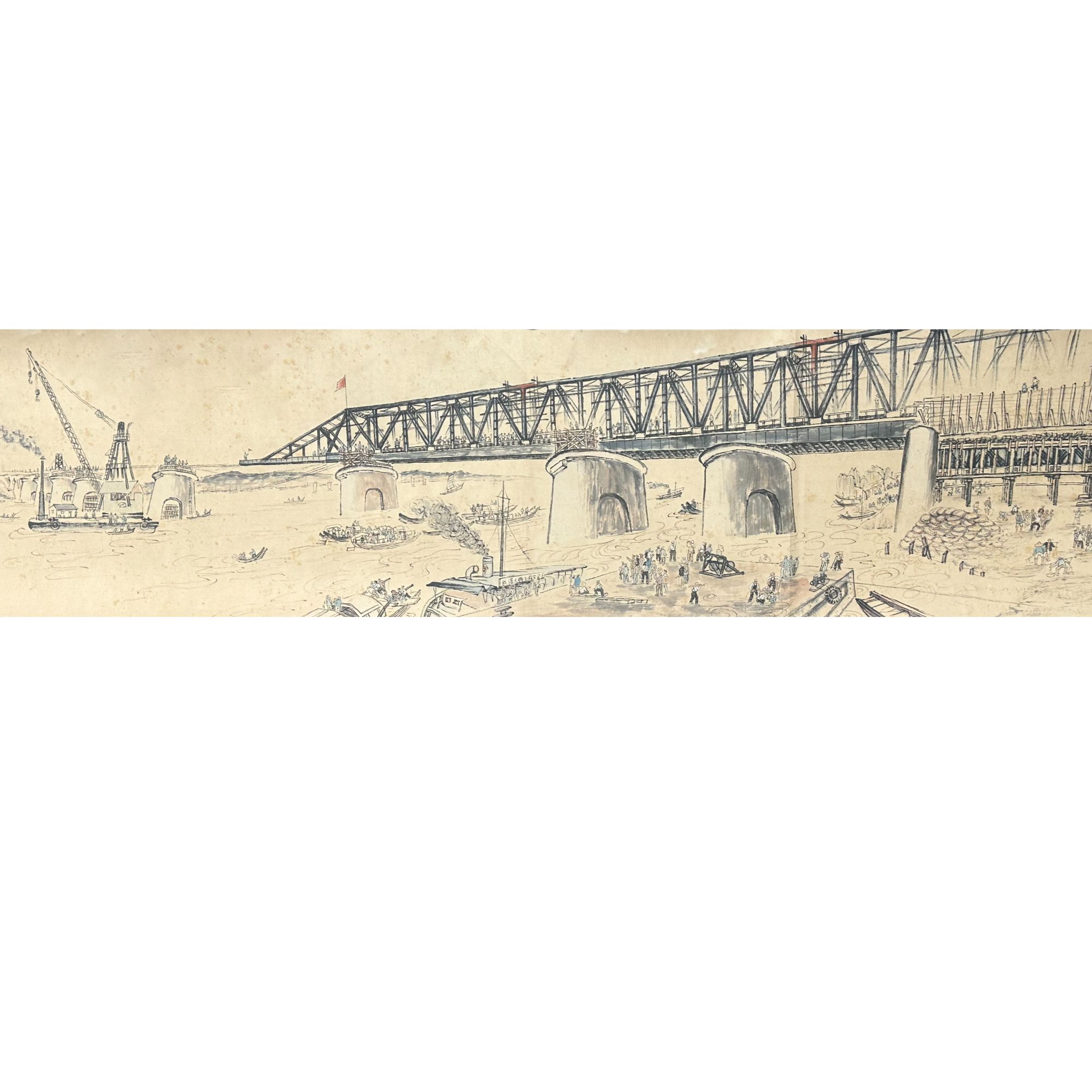 DQ1425 山月先生 山水 137*33 纸本