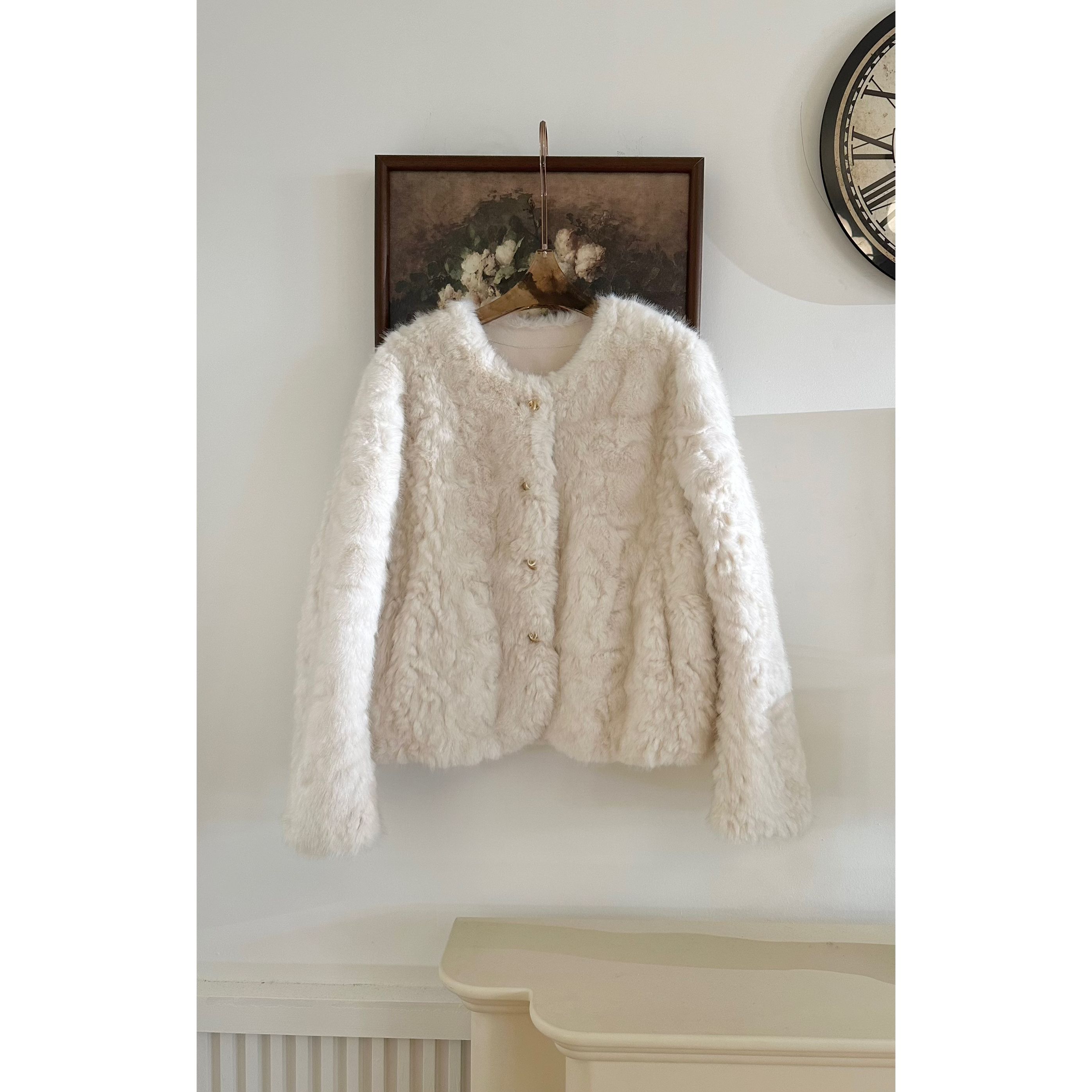 【白绒】冬季新款气质百搭绒感保暖麂皮绒外套MF-2111