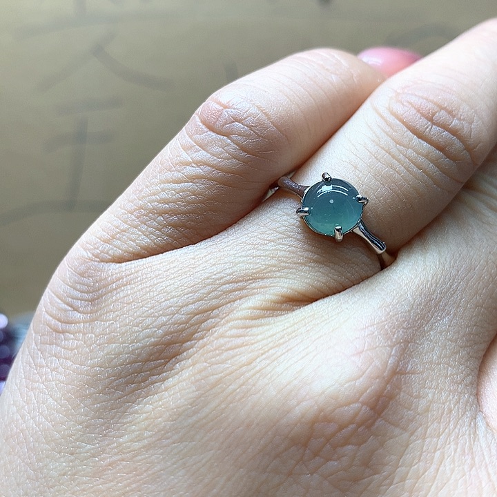 水晶水晶戒指银S925镶嵌