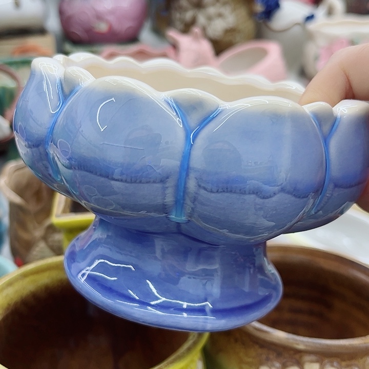 多肉绿植陶瓷花盆9.9包邮，有孔