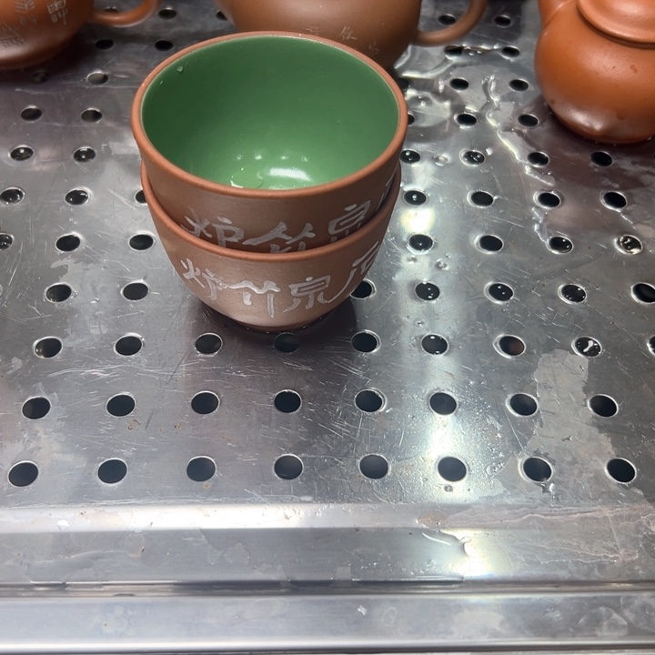 紫砂杯子虎施釉对杯